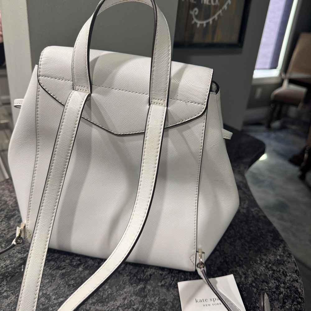 kate spade White Saffiano Leather Backpack - Picture 4 of 9
